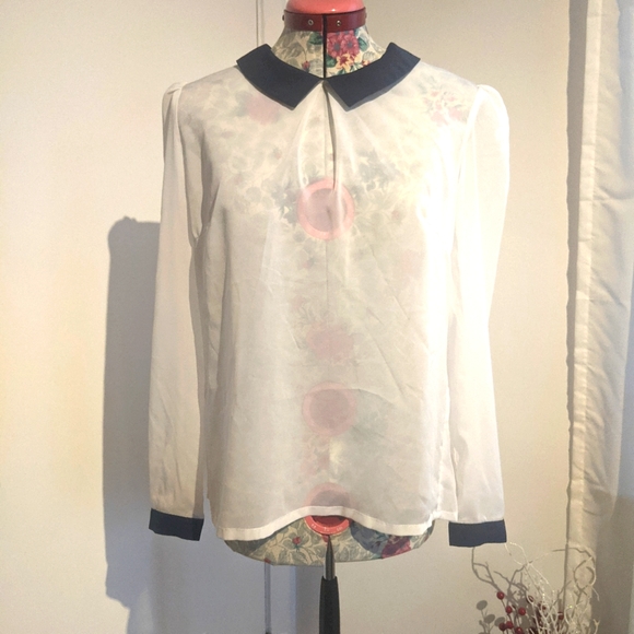 Aida Zak sheer blouse size Small - Picture 1 of 3